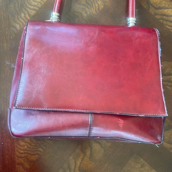 Blood Red Rina Rich Handbag Purse.  Beautiful. - Picture 12 of 15